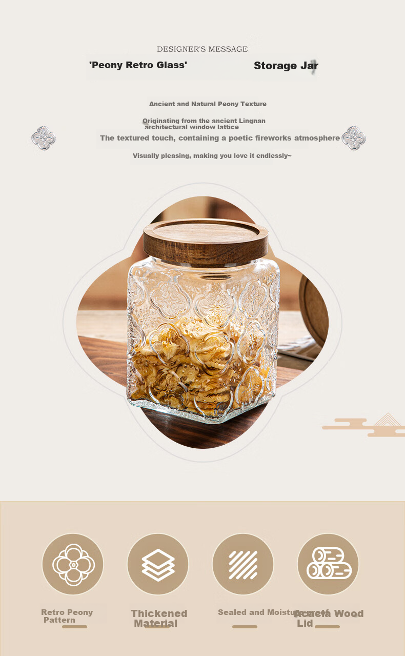 Стеклянная банка Newair с герметичной крышкой для хранения продуктов, конфет, сахара, чая, 850 мл