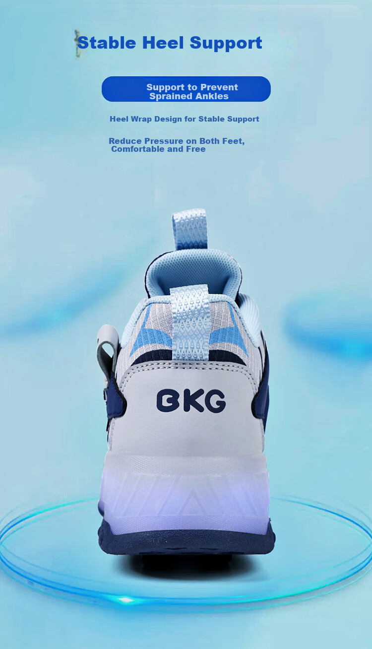 Детские кроссовки BKG ZYQ24311-B10, черные с белым, размер 39