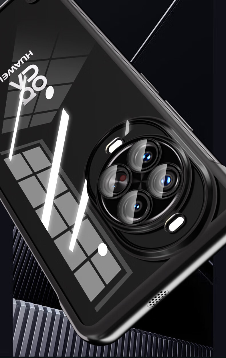 Чехол для Huawei Nova 14 Ultra, противоударный, ультратонкий, с защитой камеры, графитовый черный