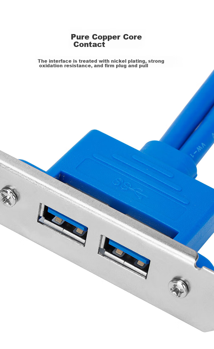 Кабель-удлинитель MOGE 19-Pin 90-градусный к двойному порту SUB3.0, адаптер USB с задней полувысокой полкой, MC8237