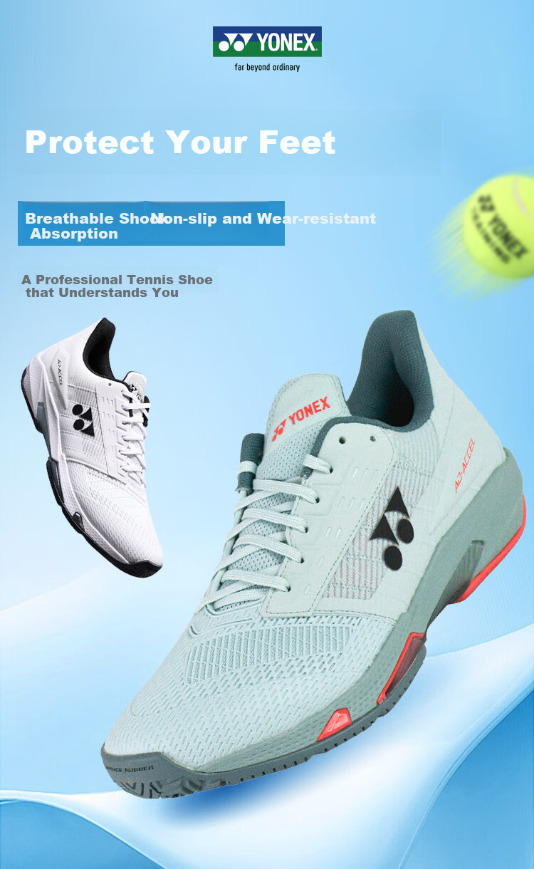 Кроссовки YONEX для тенниса, дышащие, с амортизацией, нескользящие, износостойкие, SHTAALGEX, белые, размер 37