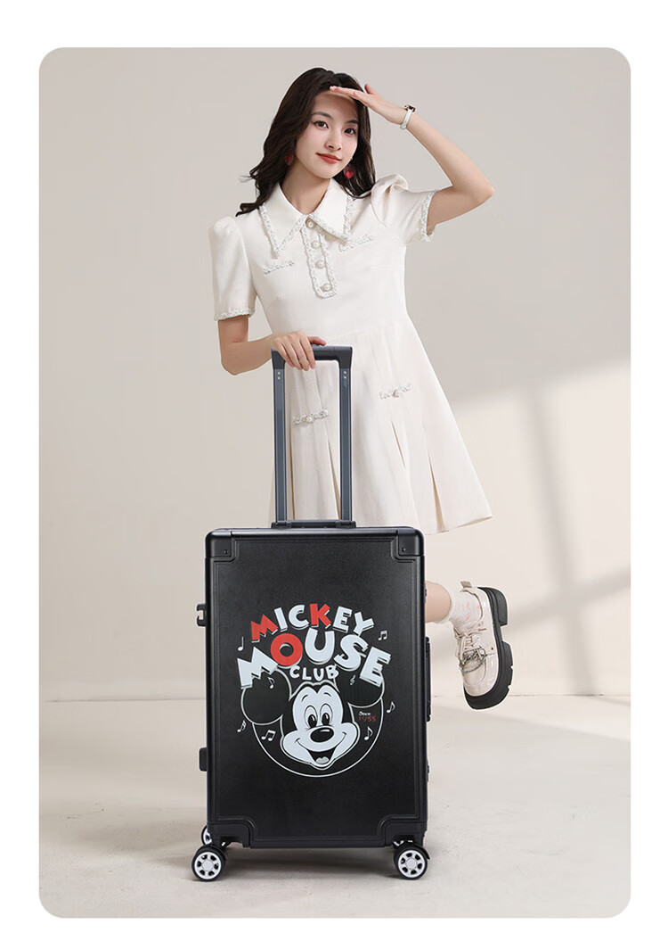 Чемодан Mesuca X Disney Mickey Luggage Print 20-дюймовый, с алюминиевой рамой, для ручной клади