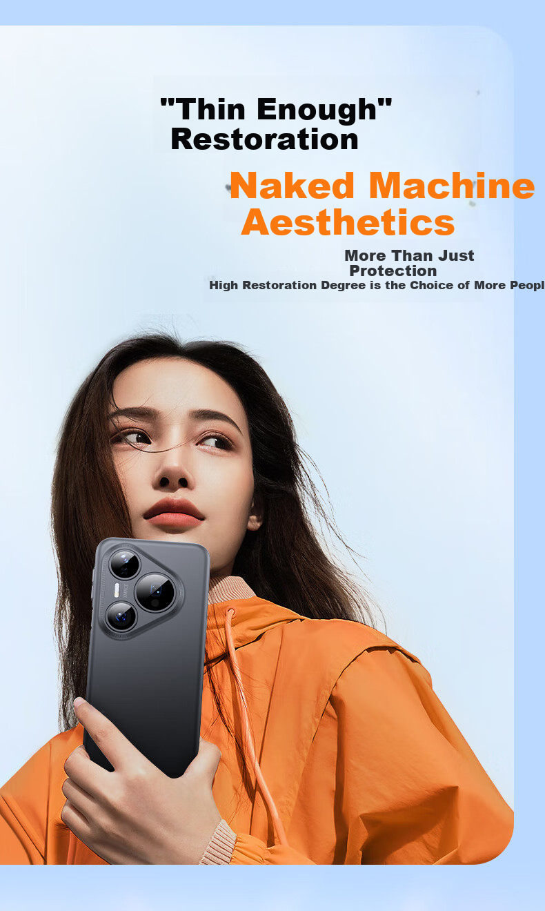 Чехол Mofei для Huawei Pura 80 Pro/Pro+, ультратонкий, защита от царапин, защита от падения, прозрачный, матовый, с рассеиванием тепла, бизнес-стиль, черный