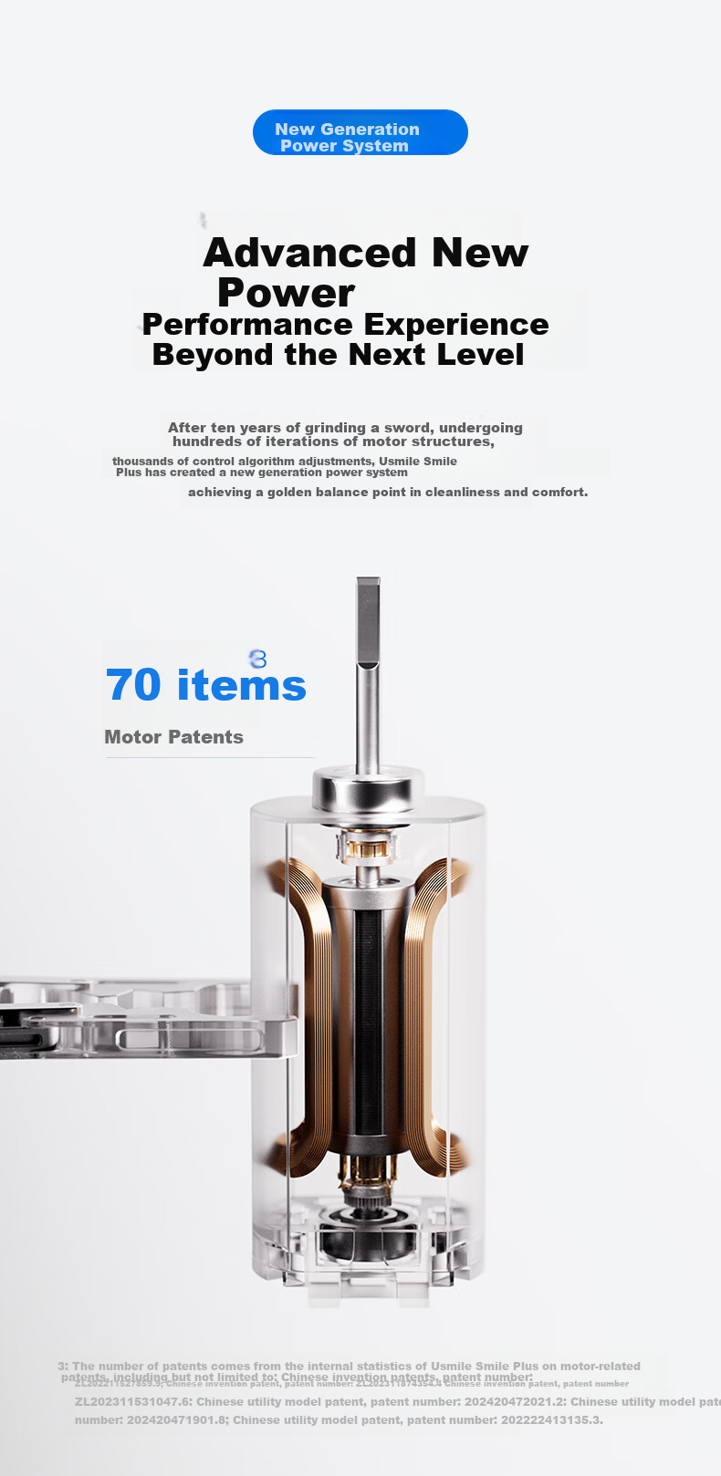 Электрическая зубная щетка Usmile P20 PROS Cloud Blue, умная, с глубокой очисткой и защитой десен, для взрослых, подарок на день рождения, Новый год