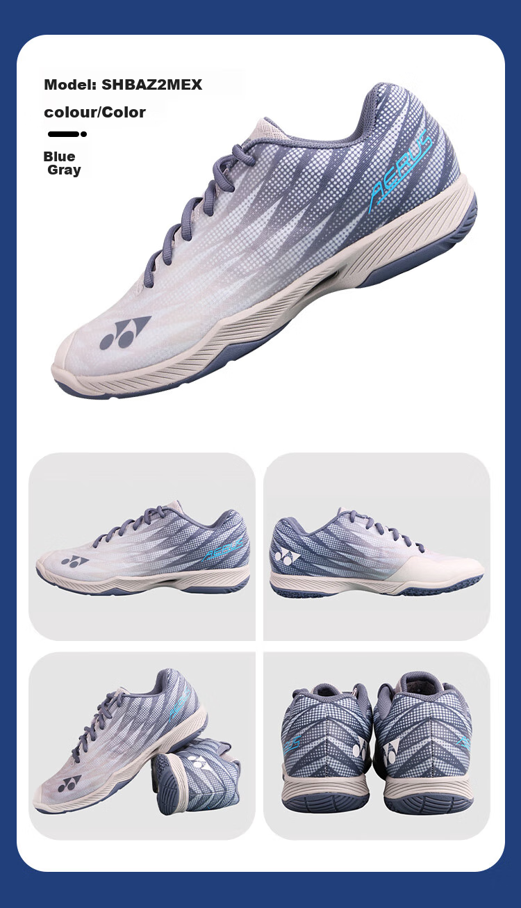 Кроссовки для бадминтона YONEX SHBAZ2WEX, мужские, широкие, темно-серые, размер 37