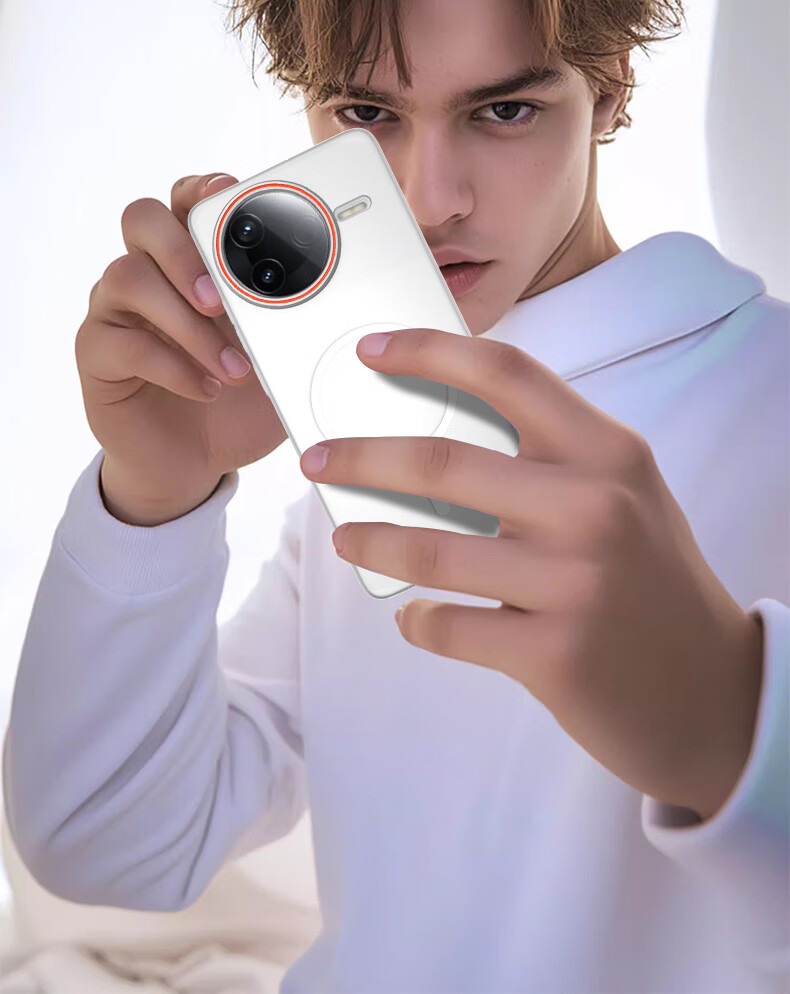 Baozou Чехол-накладка с магнитом для Xiaomi Redmi K80, противоударный, с защитой от отпечатков пальцев, прозрачный, черный