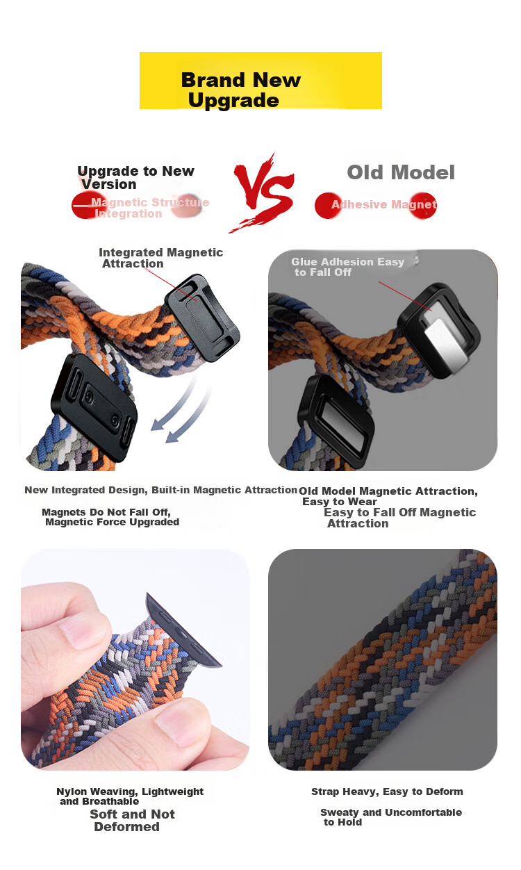 Ремешок MSSM для Apple Watch Series 11/10/9/SE3/Ultra3, нейлоновый, с магнитной застежкой, Космический серый, 38/40/41/42 мм
