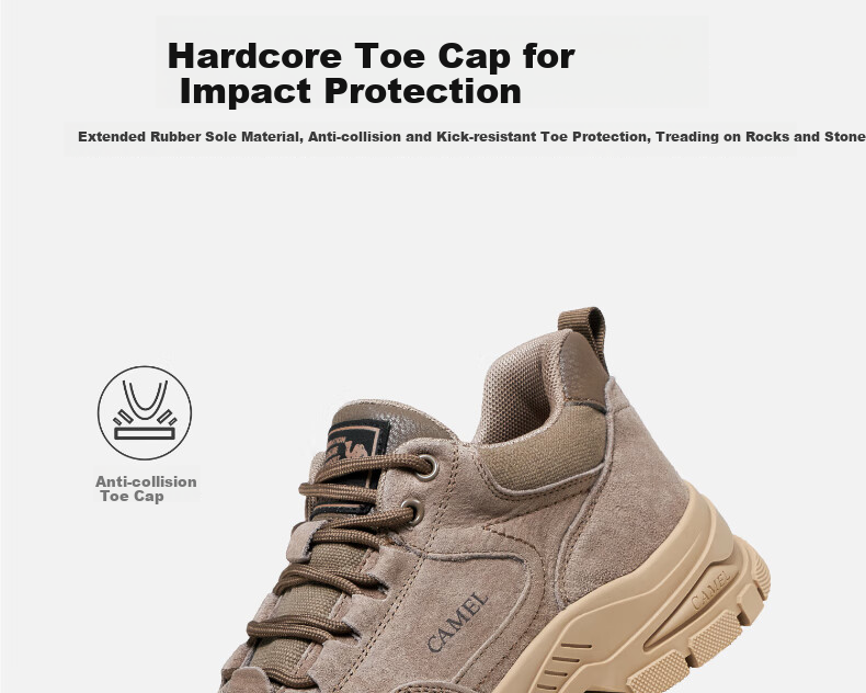 Кроссовки мужские CAMEL Retro Outdoor Hiking Workwear Casual Low-Top Shoes, G13A342170, Хаки, Размер 38