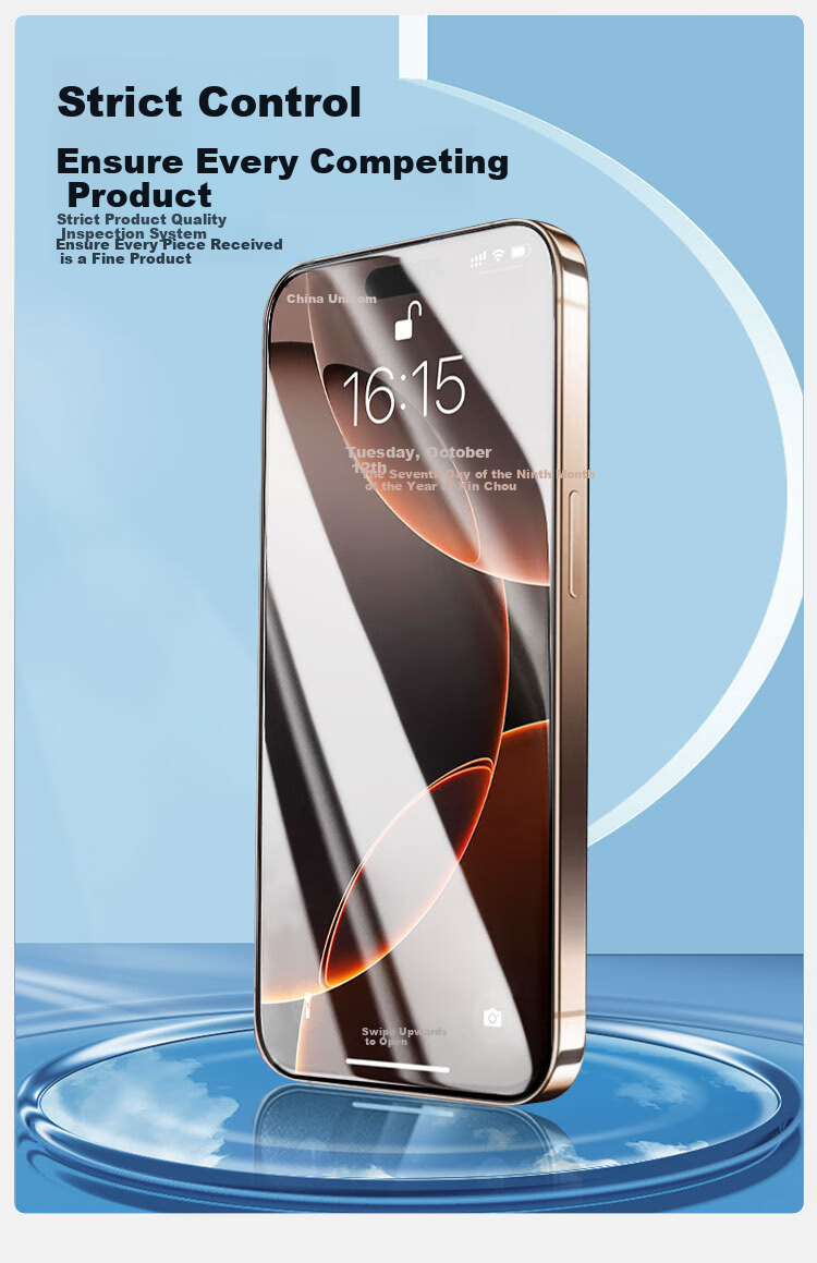 Защитное стекло Smorss для Apple iPhone 16 Pro Max, противоударное, антибликовое, полное покрытие экрана