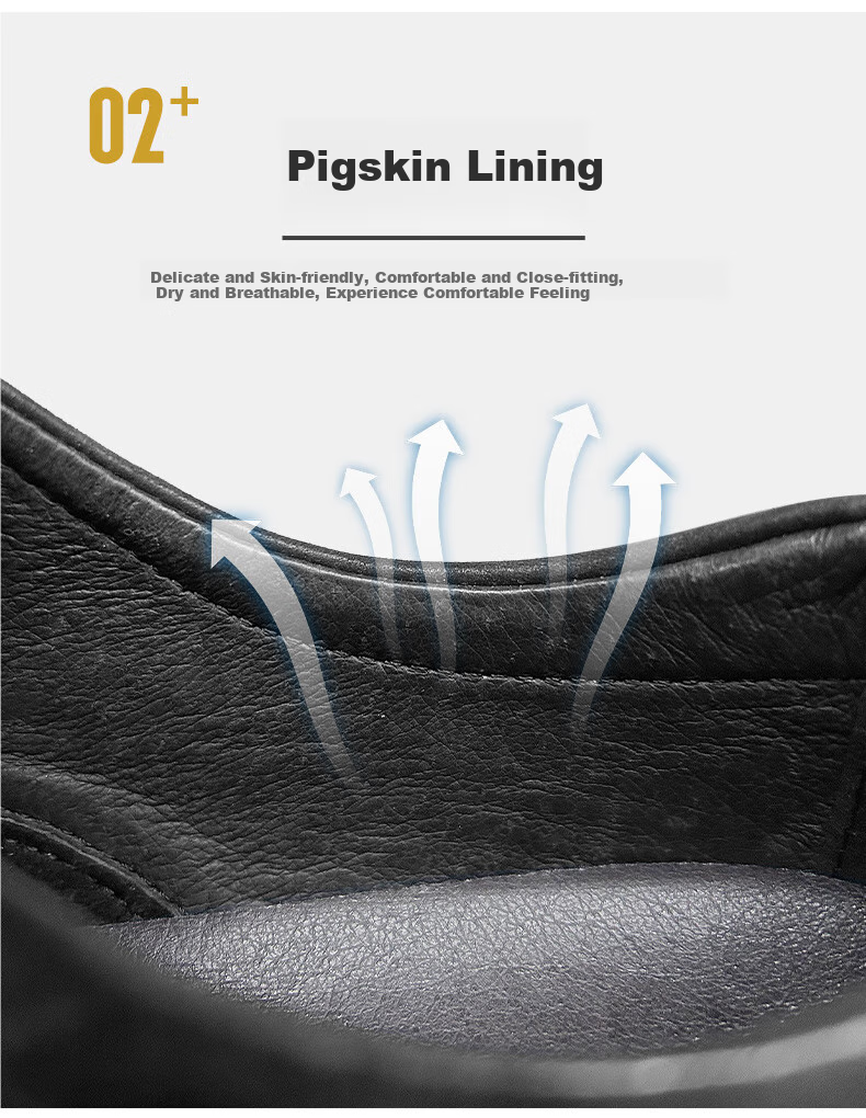 Мужские туфли Qiangren Business Casual, натуральная овчина, широкий носок, рабочие кожаные туфли, комфортная посадка, JDA87557, черные, размер 44