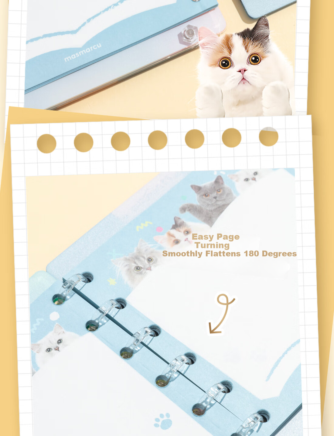Блокнот MASMARCU "All Meow" M5, 40 листов, розовый