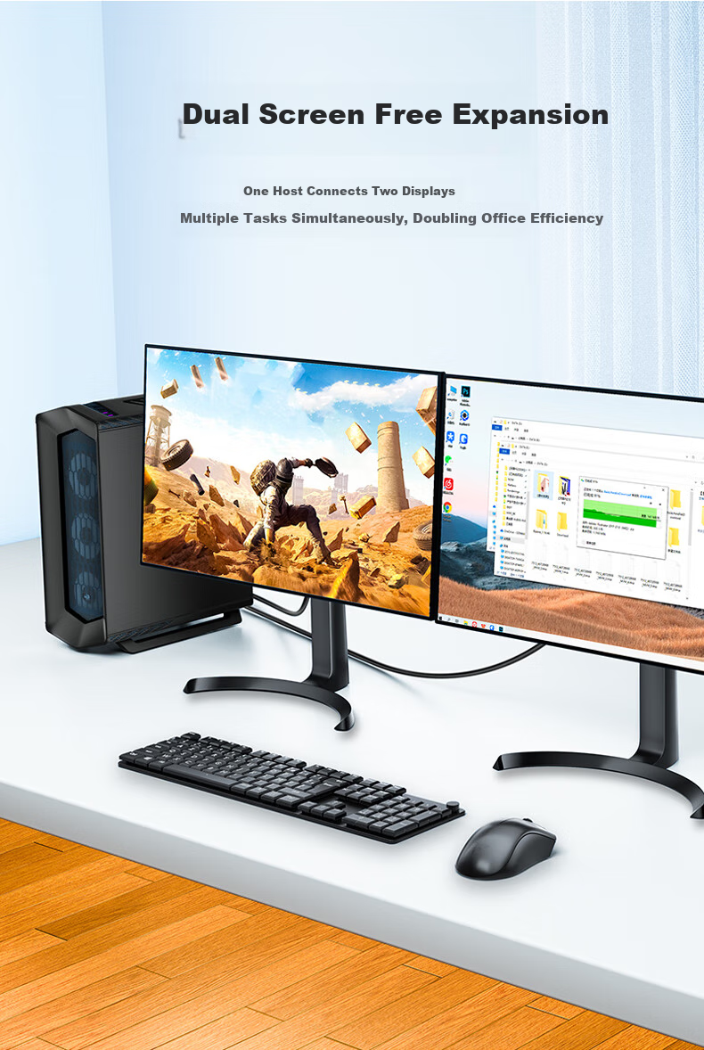 Кабель-адаптер SAMZHE DP to HDMI, 4K HD, DisplayPort 1.2 на HDMI, 5 метров, DH1050