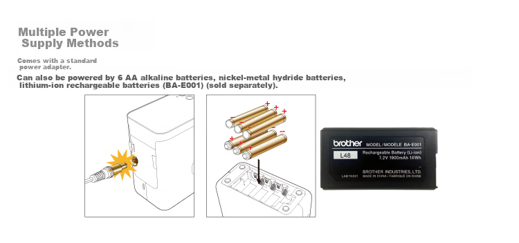 Принтер этикеток Brother PT-P750W, сетевой, для маркировки документов, файлов и контрактов, с Wi-Fi и NFC