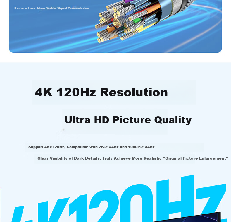 Кабель-адаптер ULT-unite USB Type-C на HDMI 2.0, 4K@120Hz, 2 метра, серебристый