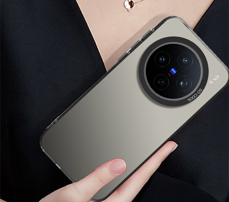 Противоударный чехол Baozou для Vivo X200s, силиконовый, с мягкими краями, градиентный, матовый, серебристый
