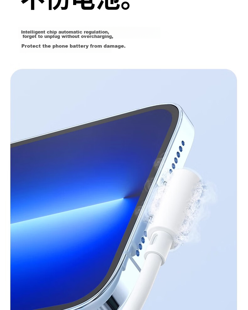 Кабель Nengshi для зарядки Apple с угловым разъемом, кабель для быстрой зарядки данных для iPhone 14/13/12/11/XR/8 Plus, iPad, автомобильного зарядного устройства USB, 1.5 метра, белый