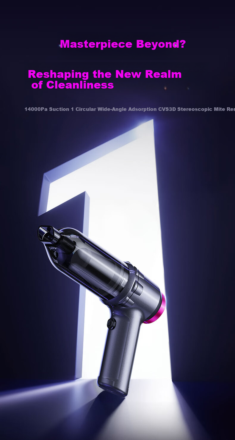 Мощный беспроводной автомобильный пылесос REWONDER [26-Year Performance Pro+] с функцией всасывания и выдувания, 14000 Па, 30-80 Вт, 20-29 мин