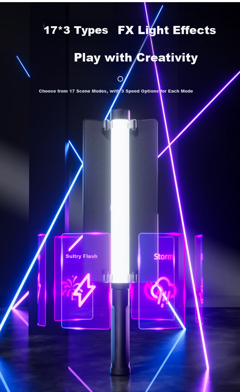 Светодиодная палка LATZZ RGB, портативная, полноцветная, с регулируемой цветовой температурой, для фотографии, прямой трансляции, улучшения красоты, мягкого освещения, наружных ночных сцен, портретной фотографии, атмосферы, видео и освещения камеры