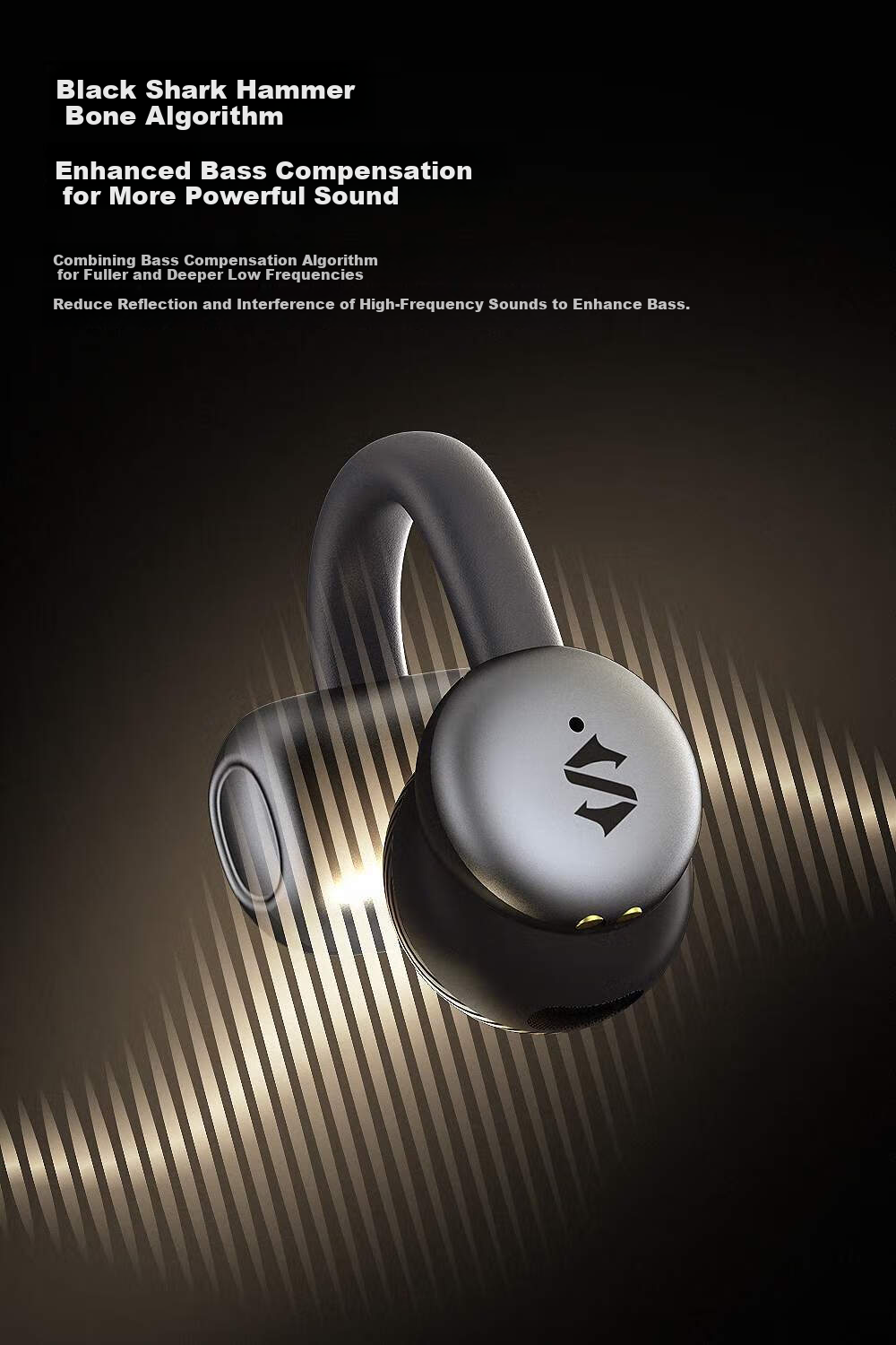 Беспроводные наушники Blackshark Fengming Ear Clip, Bluetooth 5.4, с шумоподавлением, спортивные, для бега, для Huawei, Xiaomi, Apple iPhone 17, серебристые