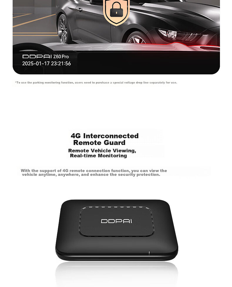 Видеорегистратор DDPAI Z60Pro, 4K, 2 камеры, Sony IMX678, GPS, Wi-Fi, 32 ГБ