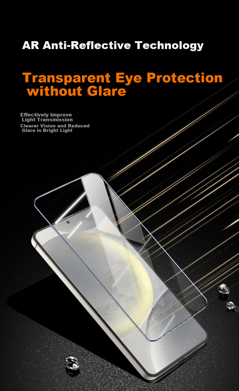 Защитное стекло Smorss для Samsung S24+, полное покрытие, антибликовое, HD, защита от отпечатков пальцев, пылезащитное, противоударное