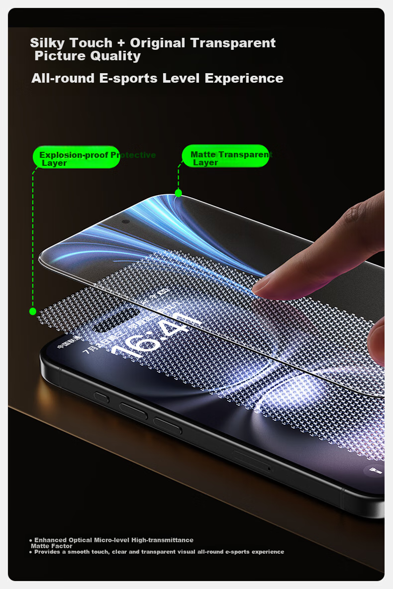 Защитное стекло SmartDevil для iPhone 16, полноэкранное, закаленное, матовое, антибликовое, 2 шт.