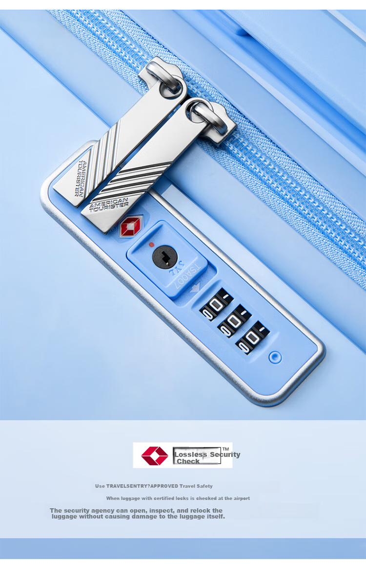 Чемодан AMERICAN TOURISTER, 24 дюйма, стильный, с кодовым замком, черный