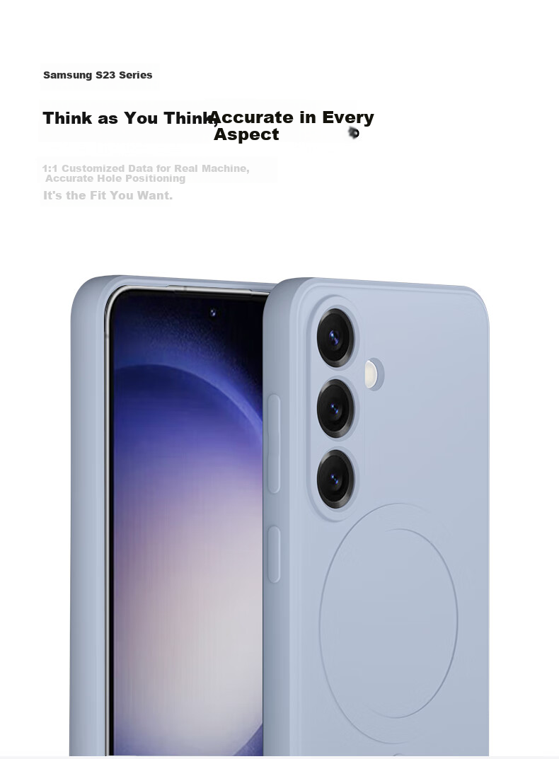 KEKLLE Чехол-накладка для Samsung S23 Ultra, силиконовый, с магнитным креплением MagSafe, противоударный, черный