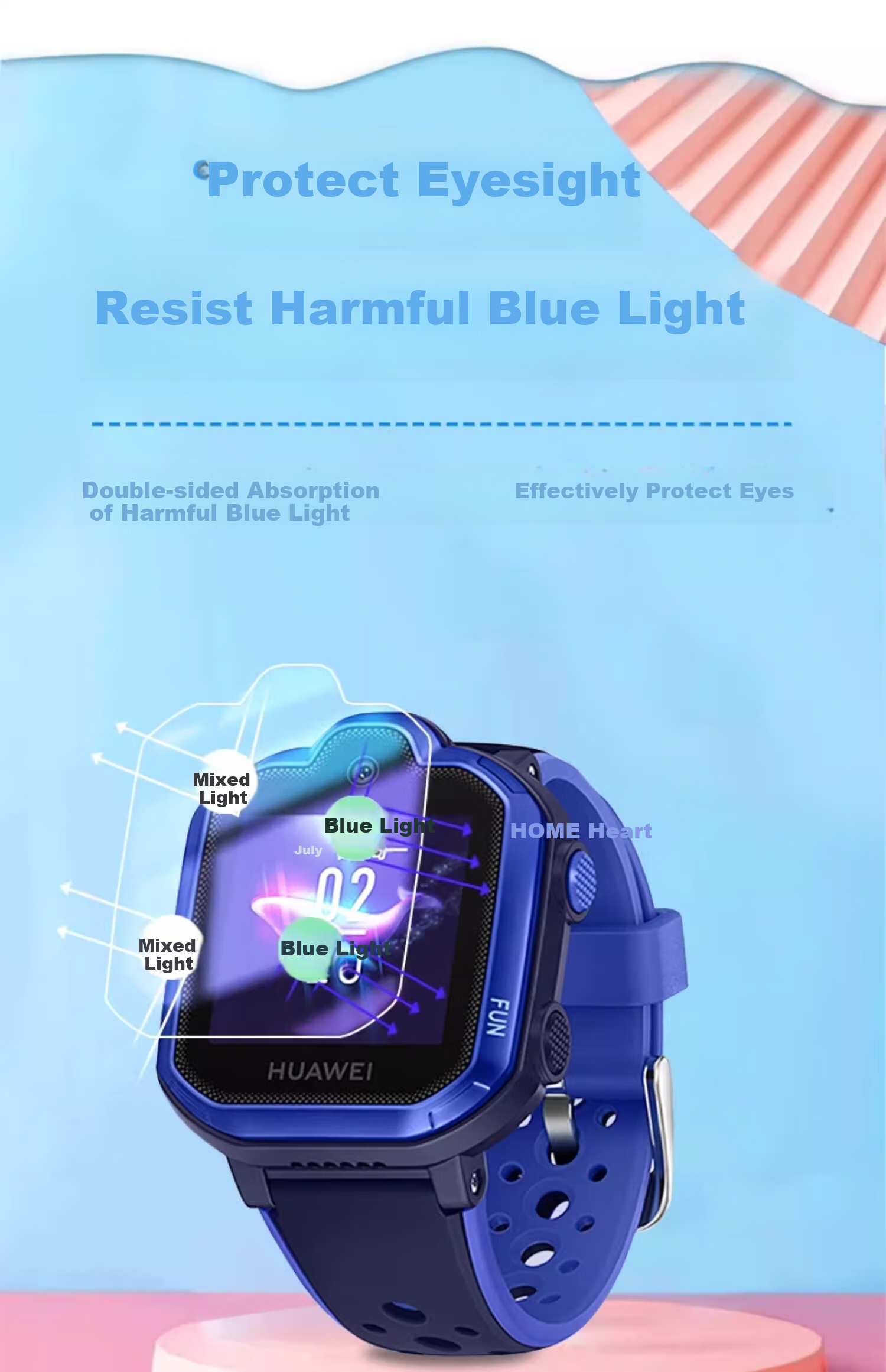 Защитное стекло для умных часов Huawei Children's Watch 3 Pro, комплект из трех штук