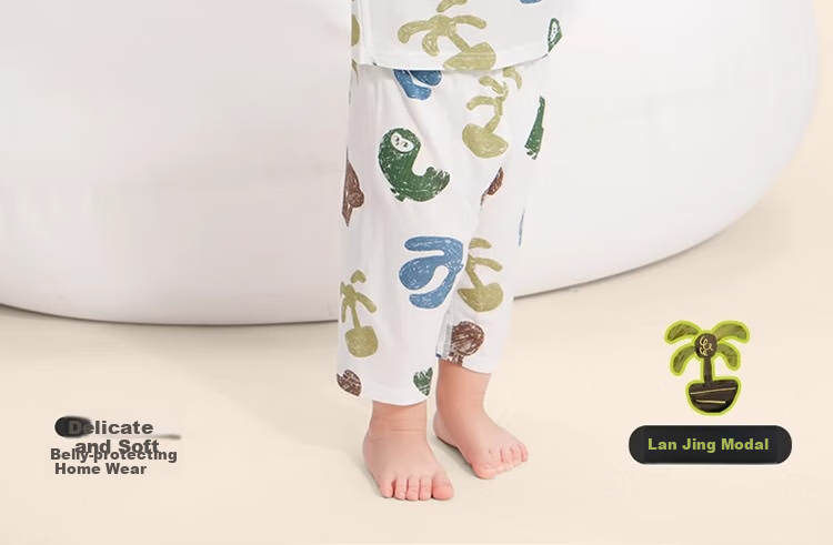 Детская пижама Ciciibear, тонкая летняя модель для мальчика, из модала, с защитой живота, антибактериальная
