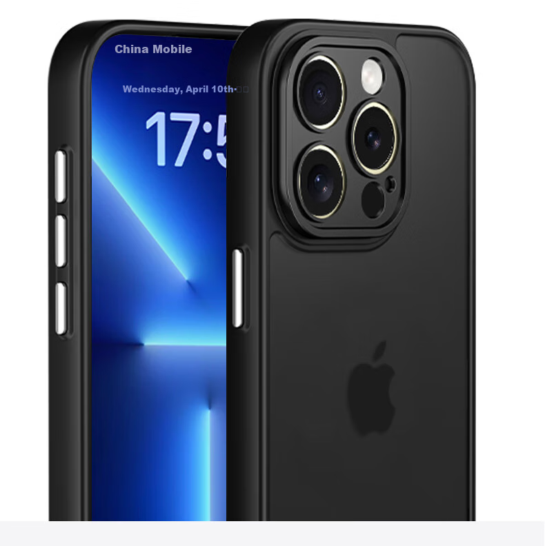 Чехол KEKLLE для iPhone 13 Pro, противоударный, с защитой камеры, силикон+ТПУ, матовый, розовый