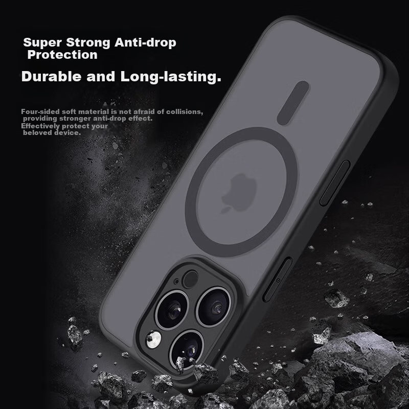 Чехол Talasi для Apple iPhone 16 Pro, магнитный Skin-Feel, защита линз, силиконовый, матовый, прозрачный, противоударный