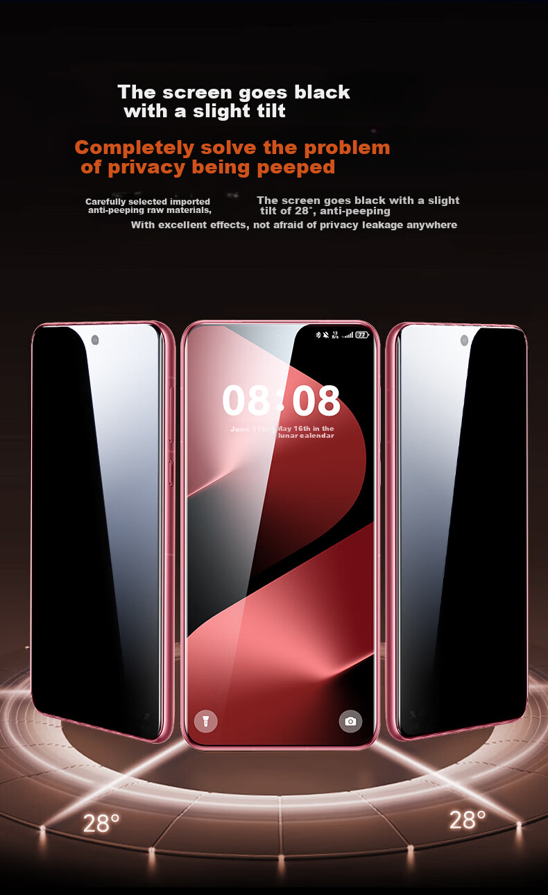 Защитная пленка для экрана DIVI Privacy Screen Protector для Huawei Pura 80, закаленное стекло, полное покрытие, защита от отпечатков пальцев, 2 шт.
