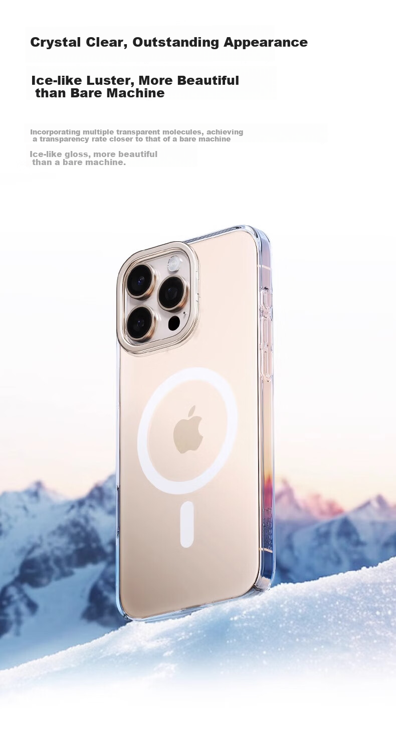 Чехол TORRAS для iPhone 13 Pro, прозрачный, ультратонкий, с поддержкой MagSafe, противоударный, с подставкой