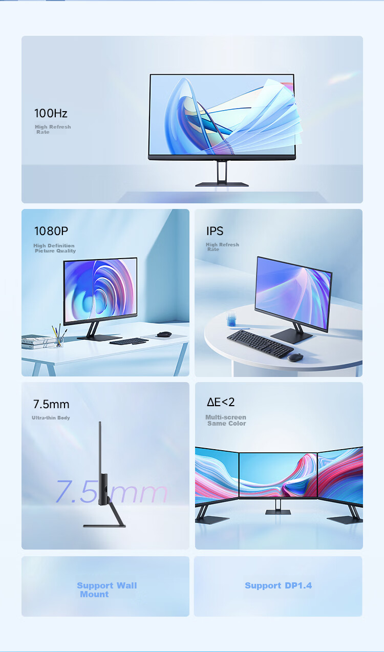 Монитор MI Redmi 23.8 дюйма, IPS, 100 Гц, 1920x1080