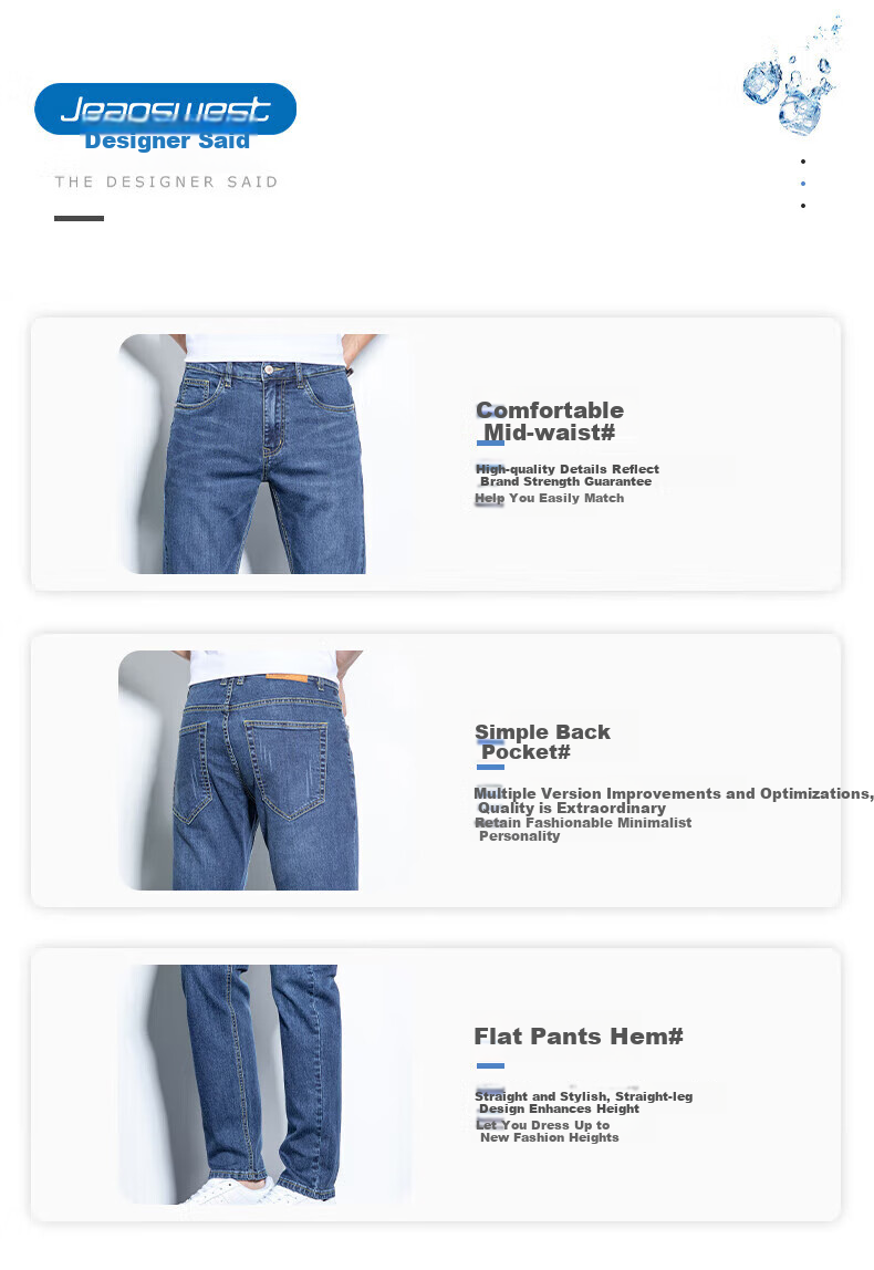 Джинсы Jeanswest мужские, прямые, размер 36, темно-синие