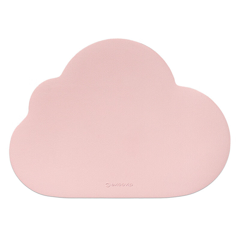 Коврик для мыши EXCO Cloud Leather, маленький, водонепроницаемый, из искусственной кожи, розовый, 30x21.6 см