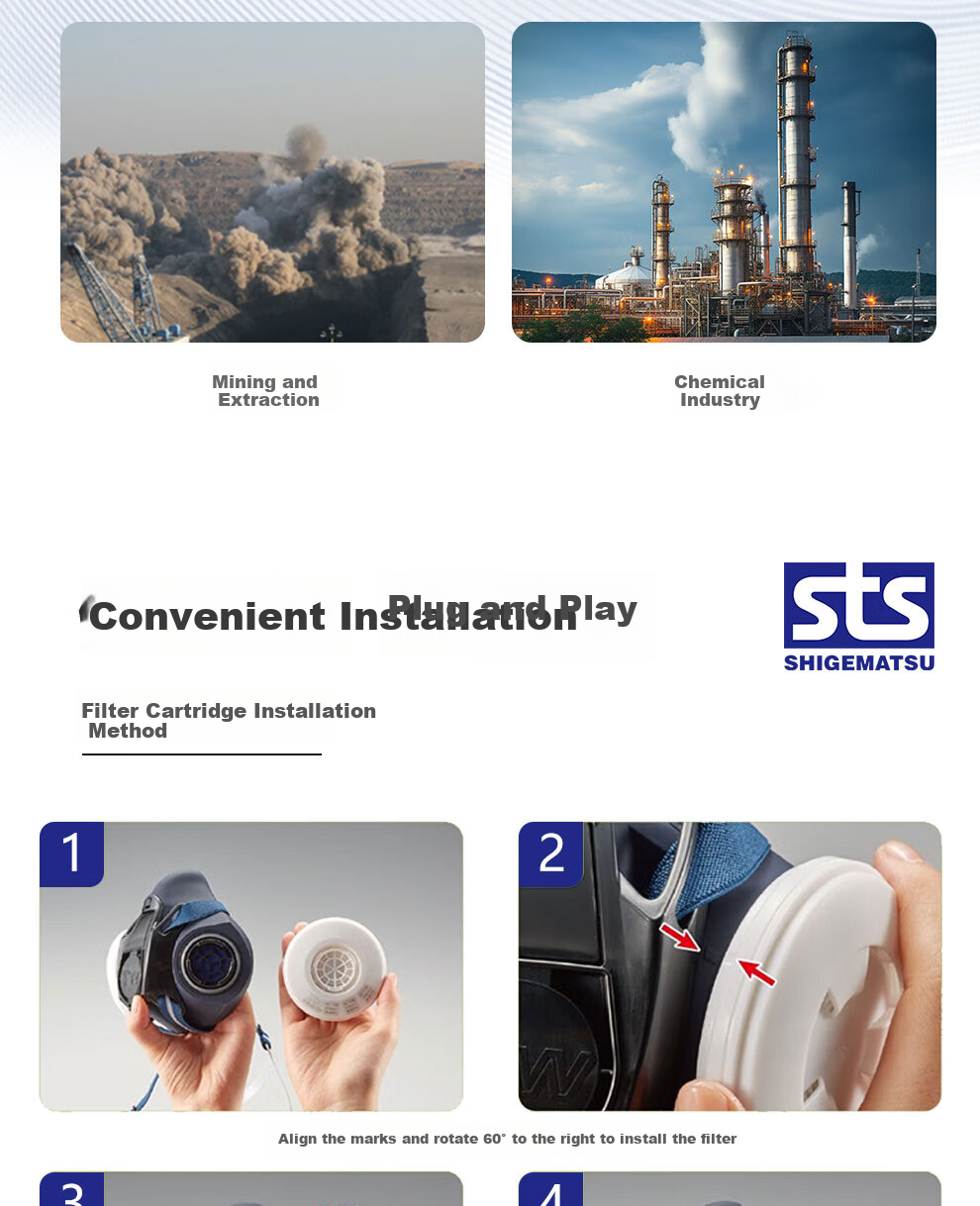 Японская газовая маска SHIGEMATSU TW01SC, одноканистровый респиратор, защита от пыли, многоцветная, для сварки, покраски, нанесения покрытий, модель TW01SC, лимонно-желтая