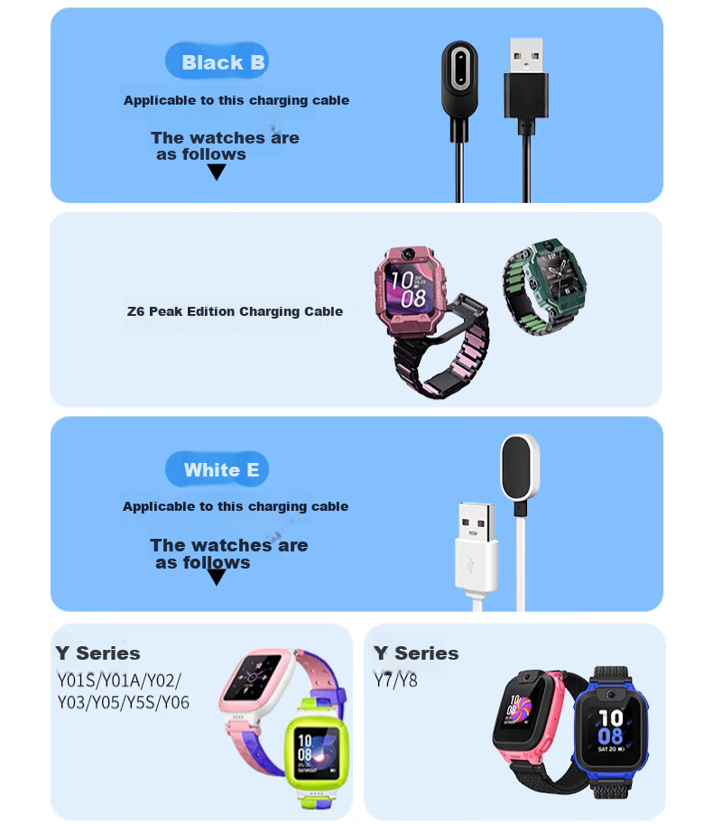 Зарядный кабель LANGLING для умных часов, USB, TPE, 1 м
