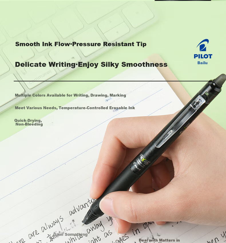 PILOT Retractable Erasable Gel Pen 0.5mm, розовый, 12 шт.