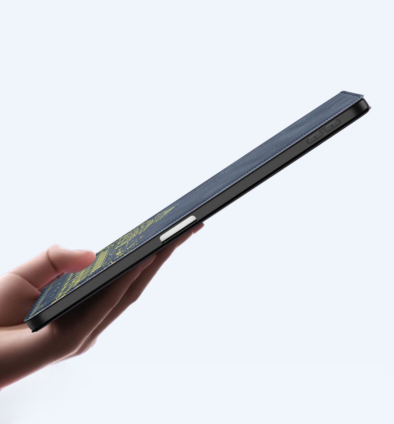 Чехол NEYAA для Xiaomi Pad 7/7 Pro, ультратонкий, противоударный, из искусственной кожи, цвет "Дымчатый синий"