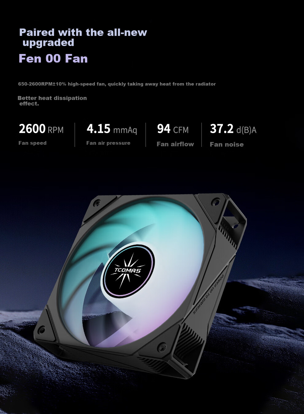 TCOMAS Titanium Zirconium LG600, система жидкостного охлаждения для процессора, 360 мм, с IPS-экраном 3.95 дюйма, ARGB подсветкой, совместимая с Intel/AMD