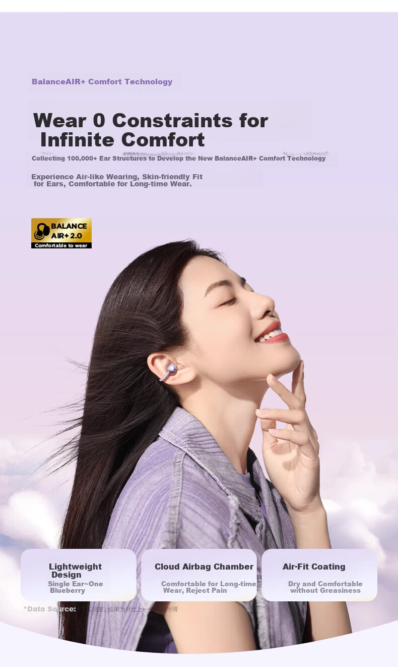 Bluetooth-наушники 1MORE S20PRO, клипса, открытое ухо, костная проводимость, долгая батарея, шумоподавление, золотой