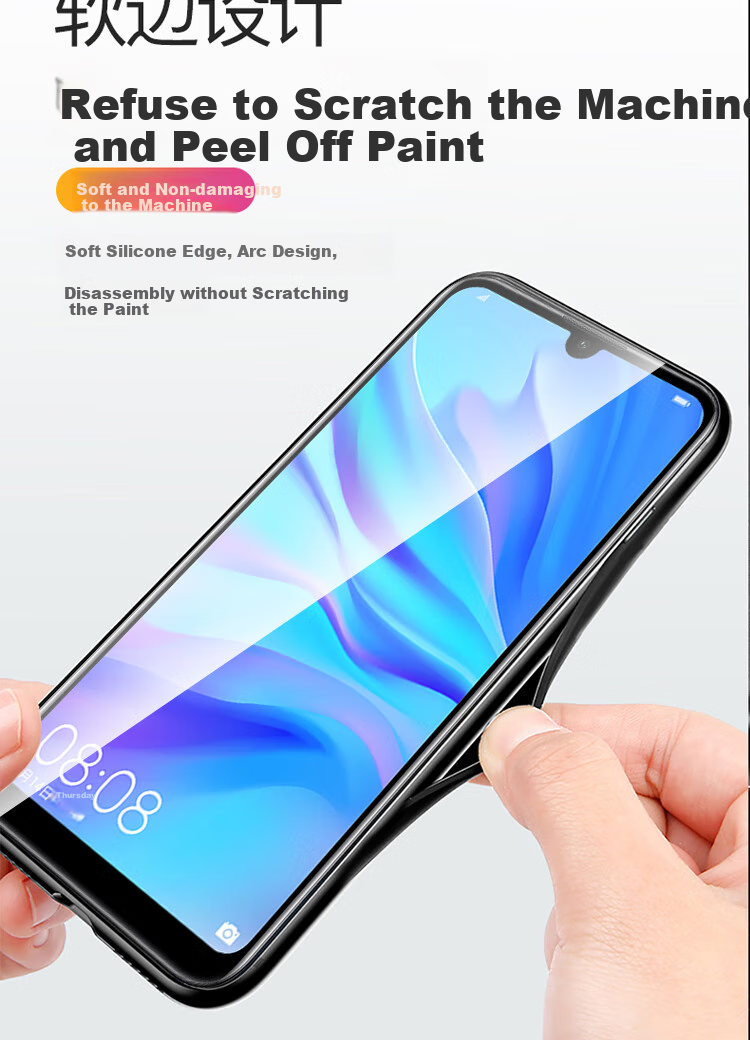 ESCASE Чехол-накладка для Honor X70i, ультратонкий, матовый, защита камеры, противоударный, черный