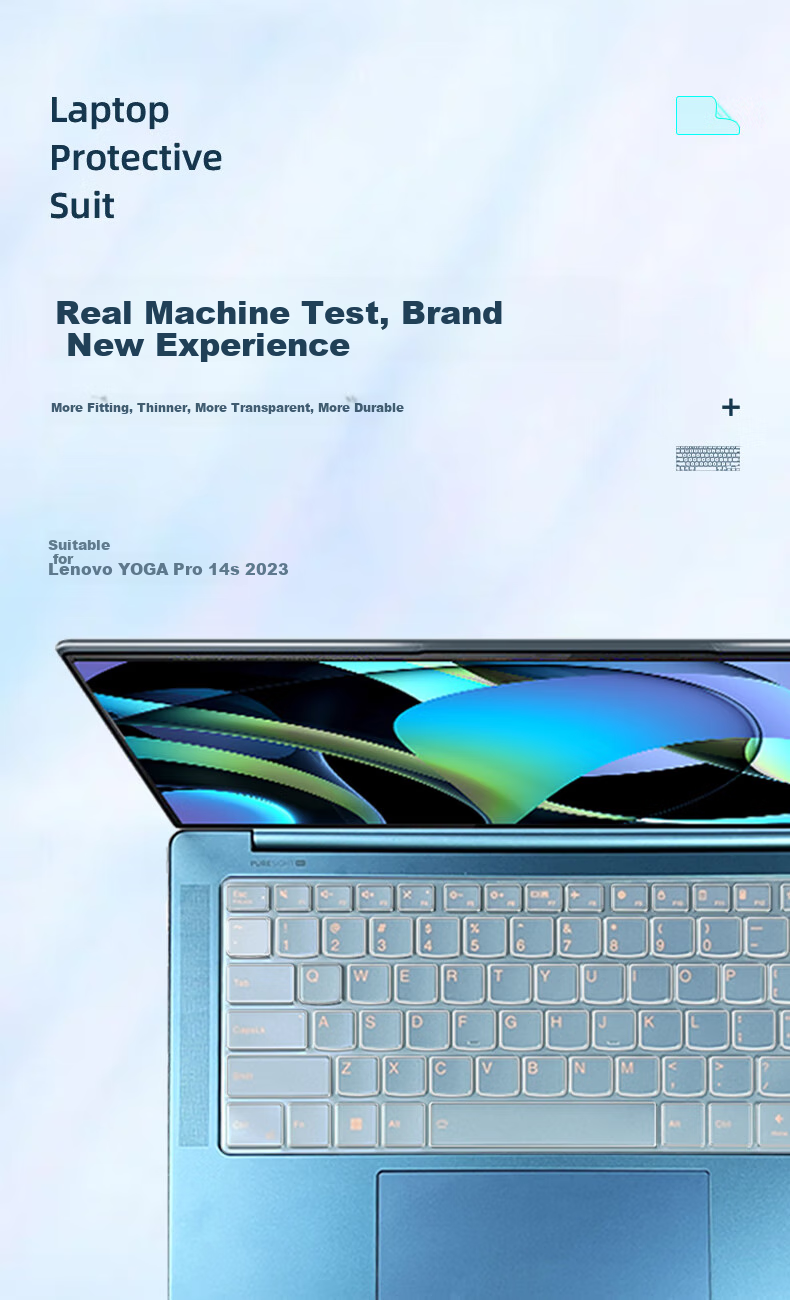 Защитная пленка для клавиатуры Jiasu для Lenovo YOGA Pro14/Pro14s AI Yuanqi 14,5 дюймов, противопылевая, высокая прозрачность, невидимая, не спадающая
