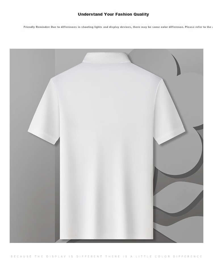 Мужская футболка-поло MONTAGUT Summer Short-Sleeve Polo Shirt, бесшовная, впитывающая тепло, дышащая, белая, размер 54