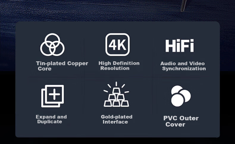 Кабель KSRGB HDMI - Type-C, адаптер Thunderbolt 3 для Mac, Huawei, PS, монитора, 4K 60Hz, 2 метра