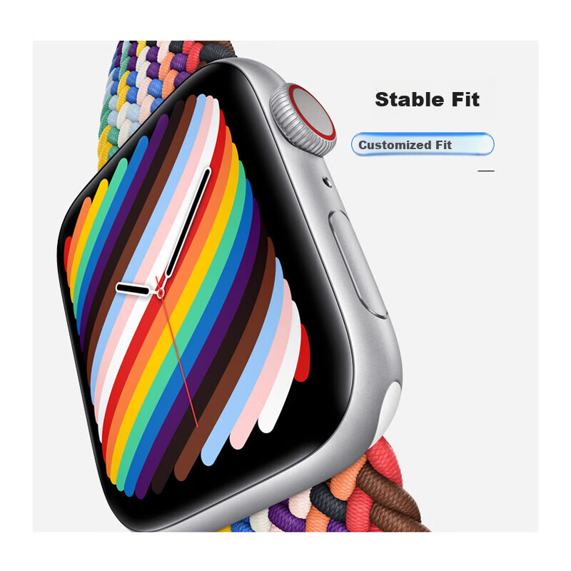 Ремешок Baking для Apple Watch S11/S10/SE/Ultra3/Watch S9/8/7/6/5/4, нейлоновый плетеный с магнитной застежкой, мультиколор