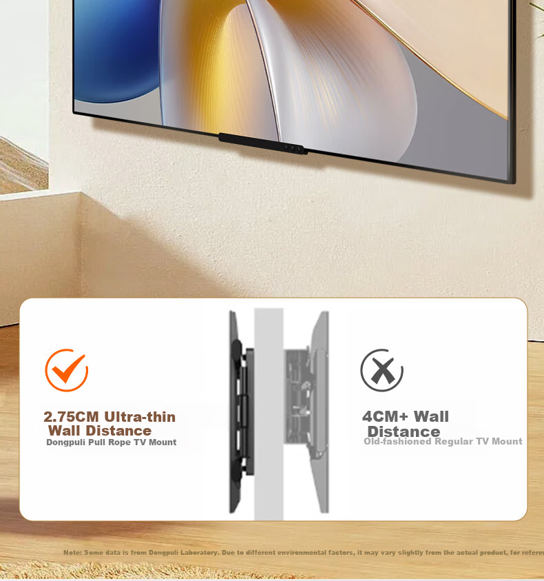 Кронштейн для телевизора Dongpuli, усиленный, для ТВ от 50 до 100 дюймов, универсальный, до 150 кг, черный