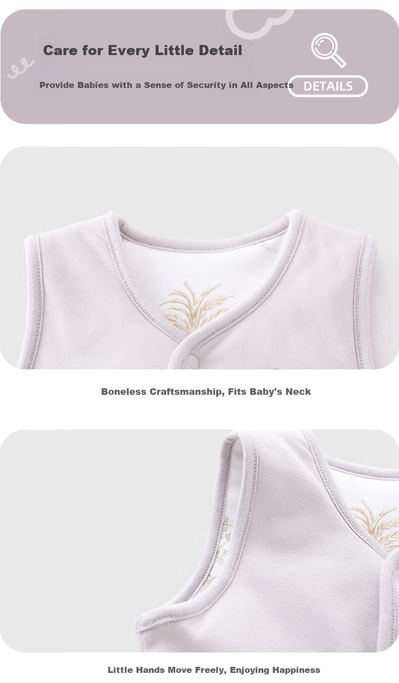 Детский жилет "Youqi Baby Clothes" для защиты живота, утепленный, двусторонний, осень-зима, 40г, для детей 1-3 лет, размер 73, цвет "Хами мелон"